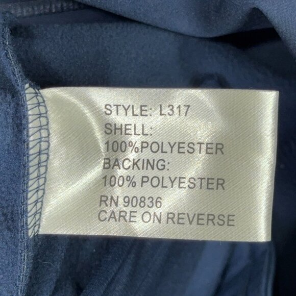 Shell Oil Jacket Womens Large Navy Blue Full Zip Soft Shell Fleece Lined Winter - Picture 10 of 11